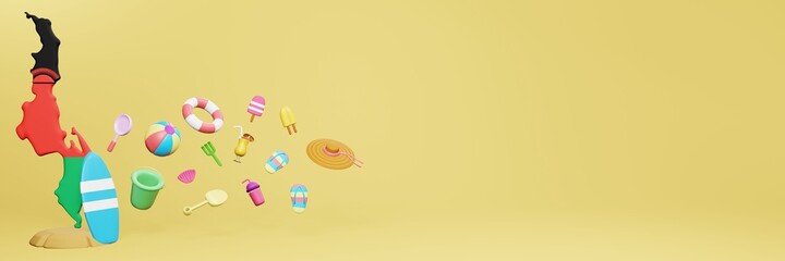 3d rendering of summer holidays in Malawi