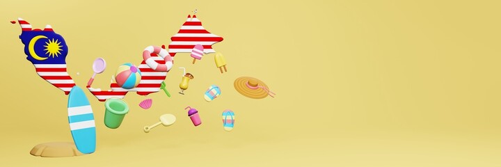 3d rendering of summer holidays in Malaysia