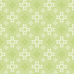 Abstract background images with trendy decorative graphic ornament on light green background. Fabric texture swatch, seamless wallpaper. Vector illustration
