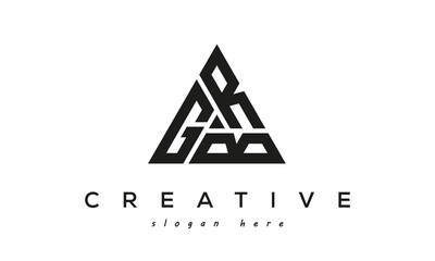 GRB creative tringle letters logo design