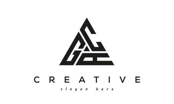 GCA creative tringle letters logo design