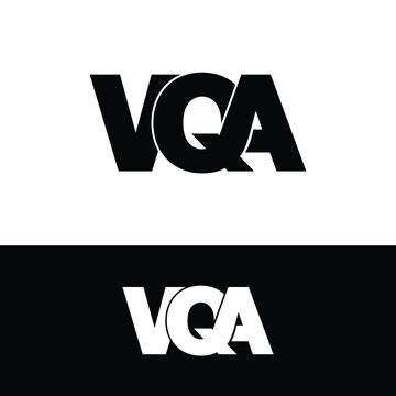 VQA letter monogram logo design vector