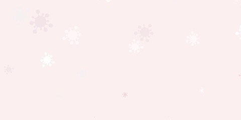 Light red vector template with flu signs.