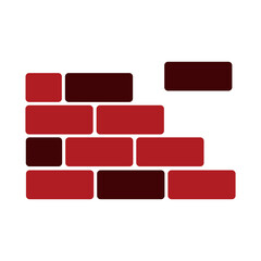 brick icon vector illustration sign on white background