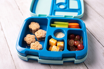 Kid school lunch bento box set, healthy food options for toddler and young kids. Finger food lunch...