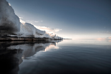 winter cold sea and icy coast