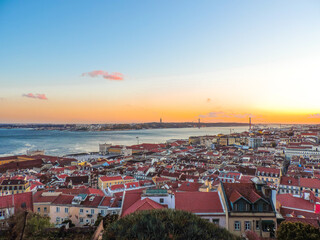 Panoramic view of Lisbon from Saint George Castle - Lisbon, Portugal