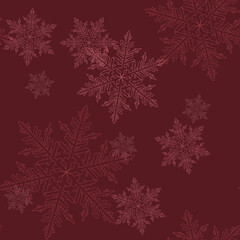 Naklejka na ściany i meble winter snowflake design - seamless vector repeat pattern, use it for wrappings, fabric, packaging and other print and design projects