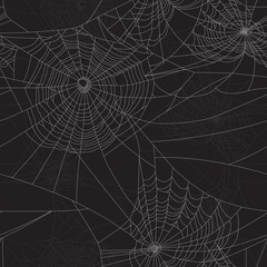 spider web design - seamless vector repeat pattern, use it for wrappings, fabric, packaging and other print and design projects