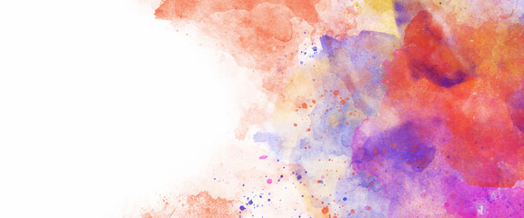 Colorful gradient ink colors wet effect hand drawn canvas background wallpaper.
