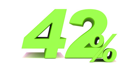 42 Percent off 3d Sign on White Background, Special Offer 42% Discount Tag, Sale Up to 42 Percent Off,big offer, Sale, Special Offer Label, Sticker, Tag, Banner, Advertising, offer Icon