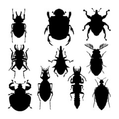 Insect collection silhouettes. Good use for symbol, logo, mascot, icon, sign, or any design you want.