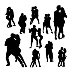Kizomba dancer silhouettes. Good use for symbol, logo, mascot, icon, sign, or any design you want.