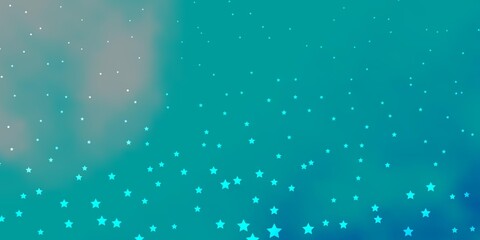 Dark BLUE vector texture with beautiful stars.