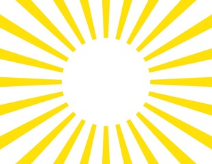 集中線　余白　スペース　黄色　オレンジ