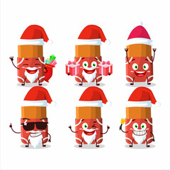 Santa Claus emoticons with red eraser cartoon character