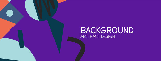 Abstract background with blocks, lines, geometric shapes. Techno or business concept for wallpaper, banner, background, landing page