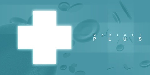 Obraz premium 3d rendering plus sign concept 