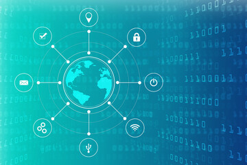 2d illustration technology background concept
