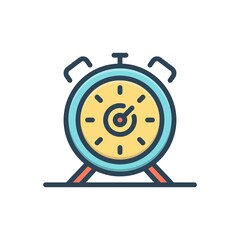 Color illustration icon for limiting