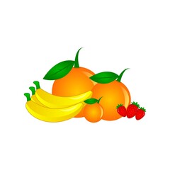 Various exotic fruits that are fresh, healthy for consumption and good for the body. fresh fruit vector illustration
