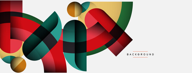 Trendy shapes, color minimal design composition, lines and shadows for wallpaper banner background or landing page