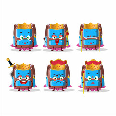 Queen and her magic clothes cartoon of backpack children wearing tiara