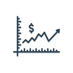 Color illustration icon for stocks