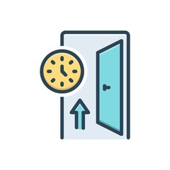 Color illustration icon for anytime
