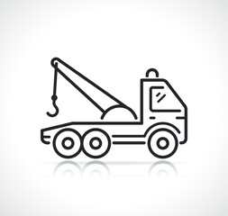Plakat tow truck thin line icon