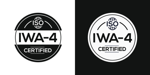 Fototapeta na wymiar Creative ISO (IWA-4) Standard quality symbol, vector illustration.