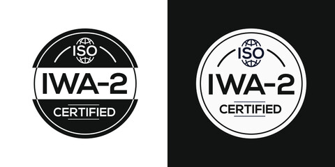 Fototapeta na wymiar Creative ISO (IWA-2) Standard quality symbol, vector illustration.