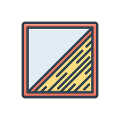 Color illustration icon for metallic