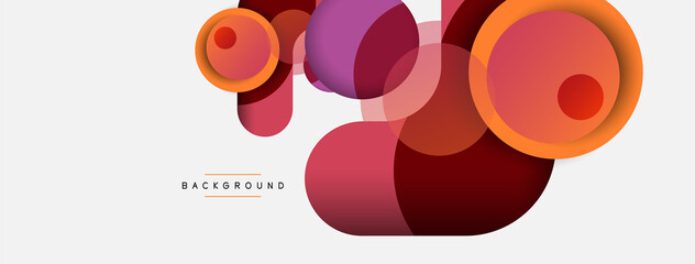 Circle and round shapes abstract background. Vector illustration for wallpaper banner background or landing page