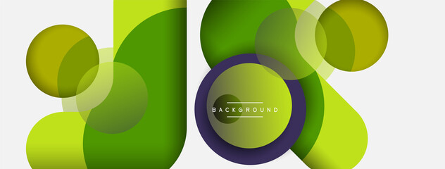 Creative geometric wallpaper. Minimal abstract background. Circles composition vector illustration for wallpaper banner background or landing page
