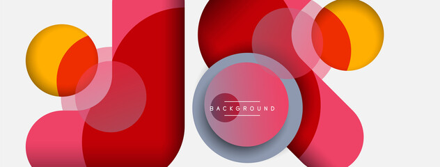 Circle and round shapes abstract background. Vector illustration for wallpaper banner background or landing page