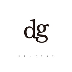 Initial DG Logo Design Vector