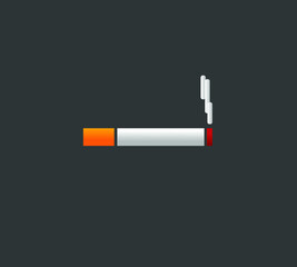Smoking Cigarette Icon. Flat design style. Vector Illustration