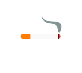 Smoking Cigarette Icon. Flat design style. Vector Illustration