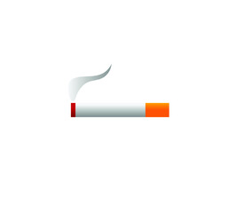 Smoking Cigarette Icon. Flat design style. Vector Illustration