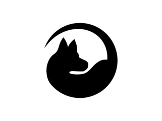 Black Dog Logo Design Illustration