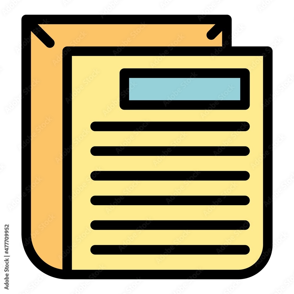 Poster actual documentation icon. outline actual documentation vector icon color flat isolated