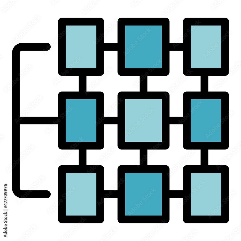 Poster data archive icon. outline data archive vector icon color flat isolated