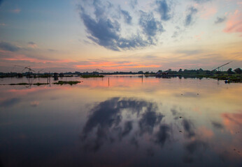 sunrise over the river