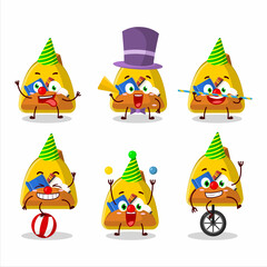 Cartoon character of school bag with various circus shows