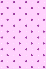 Abstract seamless pattern with pink hearts. Pink hearts seamless pattern. Universal print. Vector illustration