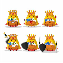 A Charismatic King school bag cartoon character wearing a gold crown