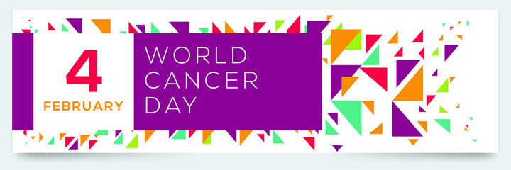 Creative design for (World Cancer Day), 4 February, Vector illustration.