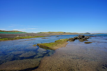 marvelous rock coast and clear water