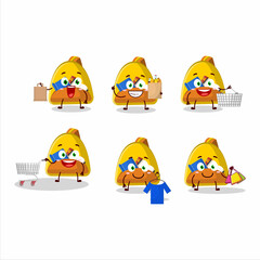 A Rich school bag mascot design style going shopping